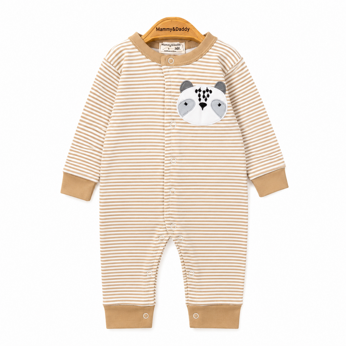 133321 Hayvan Desenli Bebek Tulum Seti 0–3 Ay – Ayı modeli