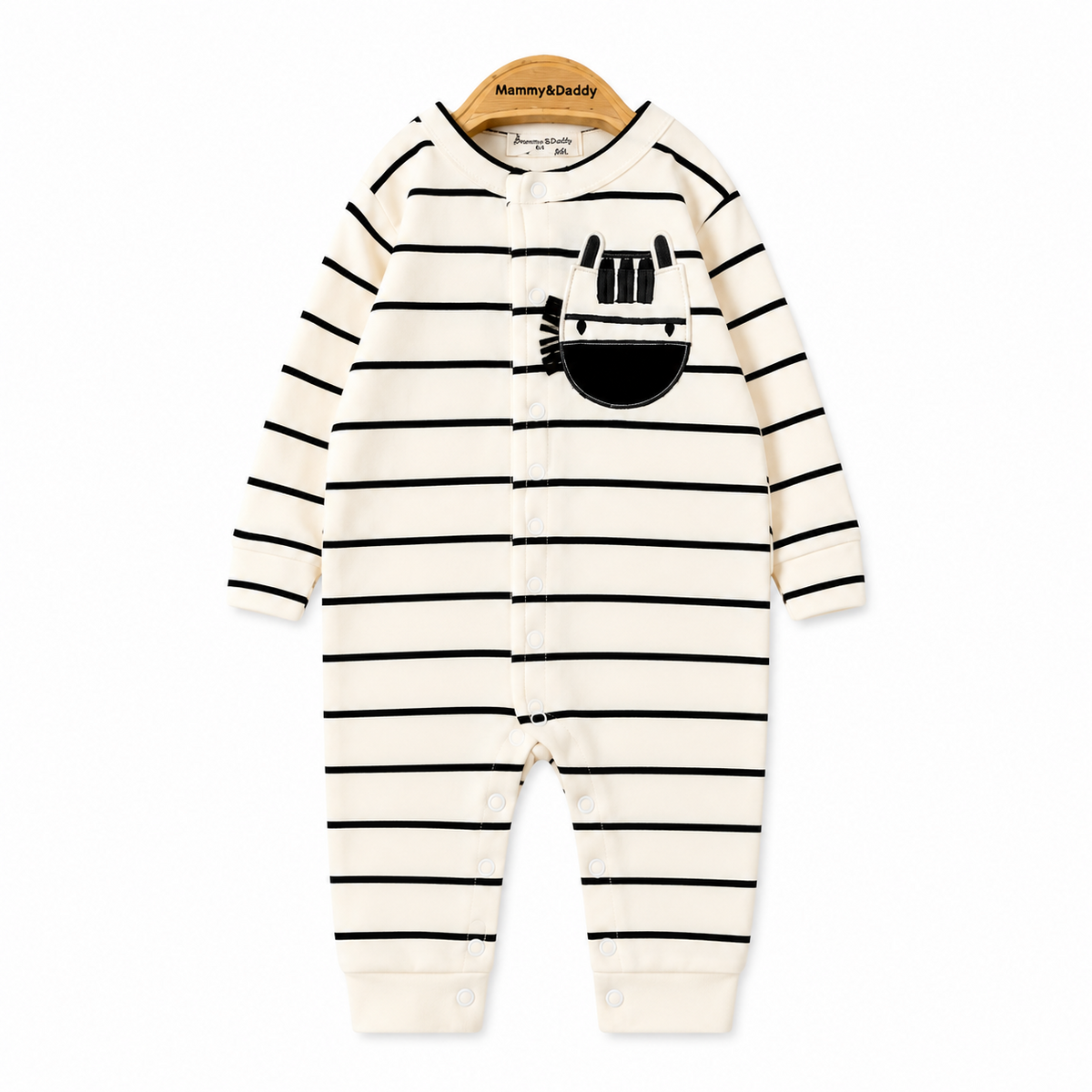 133321 Hayvan Desenli Bebek Tulum Seti 0–3 Ay – Zebra modeli