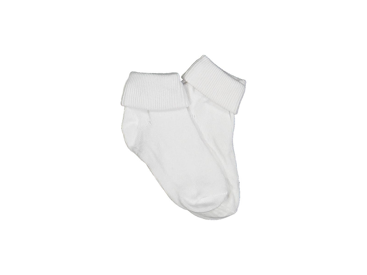 Kıvrık Bebek Çorabı – 9–18 Ay – Beyaz