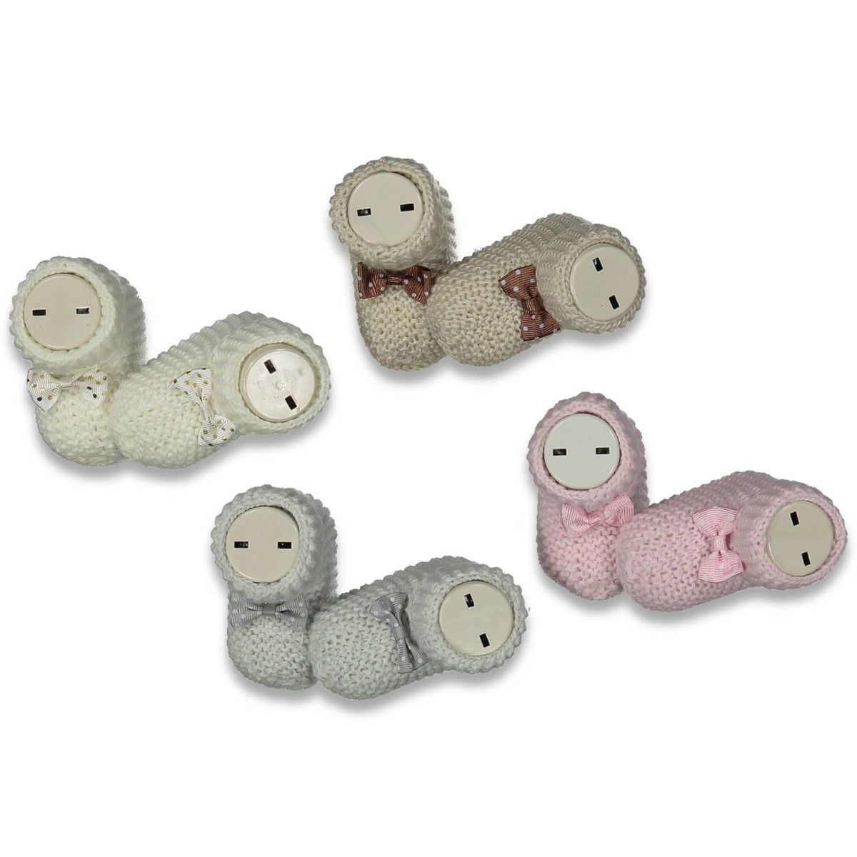 Triko Bebek Patiği – 3–9 Ay – Karışık Renk