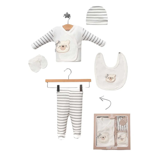 Pembe paket - gri ayıcıklı kız 5'li set