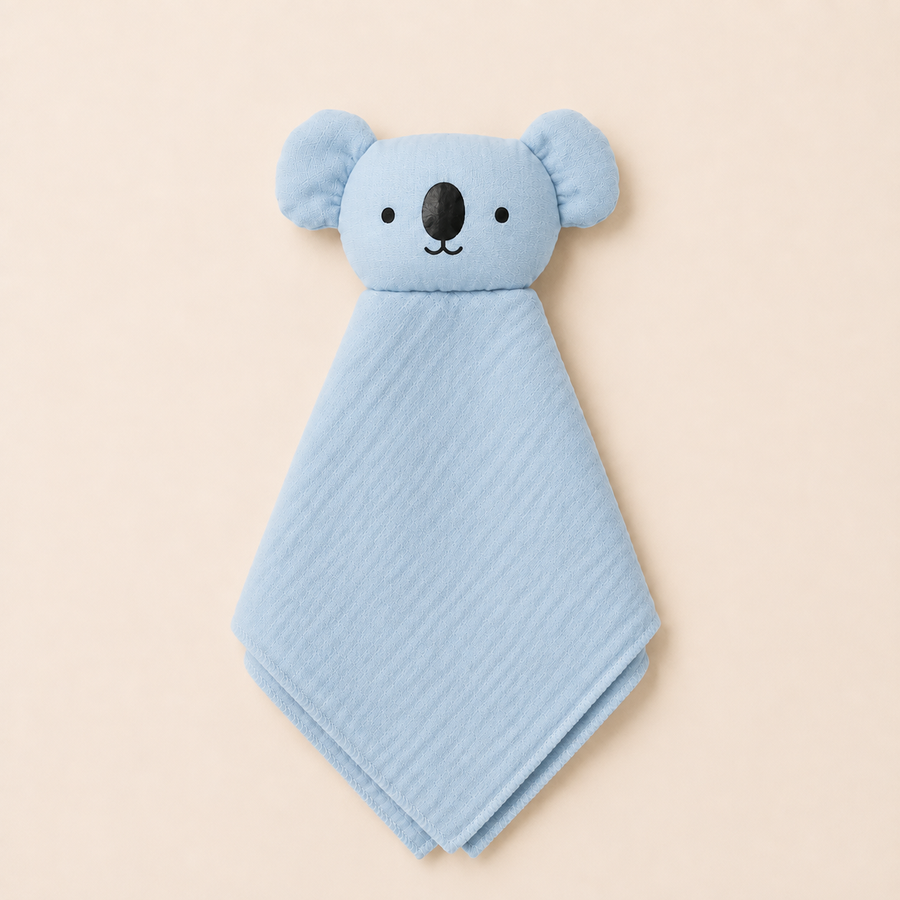 Mavi müslin koala uyku arkadaşı katalog fotoğrafı