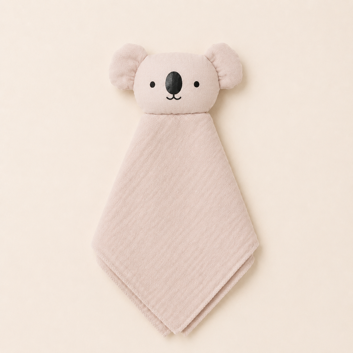 Pudra pembe müslin koala uyku arkadaşı katalog fotoğrafı
