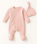 Pudra Pembe Dantelli Tulum & Bere – 2 Parça